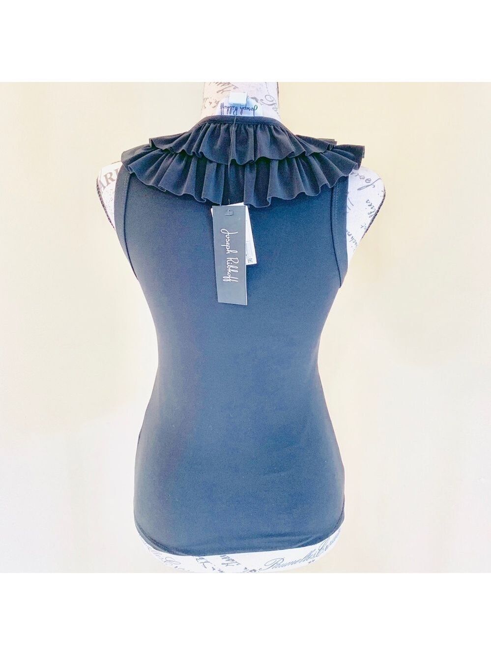 Joseph Ribkoff Ruffle Collar Tank Top - Picture 3 of 4